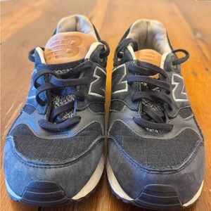 New Balance Kids' Navy and Tan Sneakers